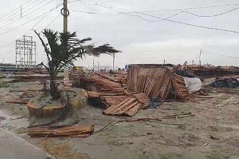 Damaged structures in South 24 Parganas